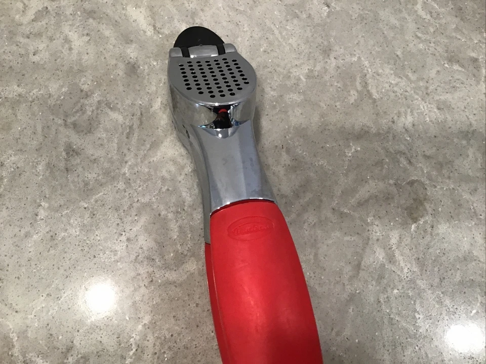 Trudeau Garlic Press, Red Preowned - Image 2 of 3