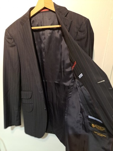 Hackett Loro Piana Blazer 36 Reg Navy Pinstripe Chelsea Jacket Immaculate - Picture 6 of 8
