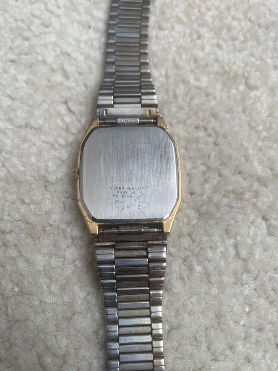 Seiko 8123-5189 rare octogonal vintage quartz gold plated men's