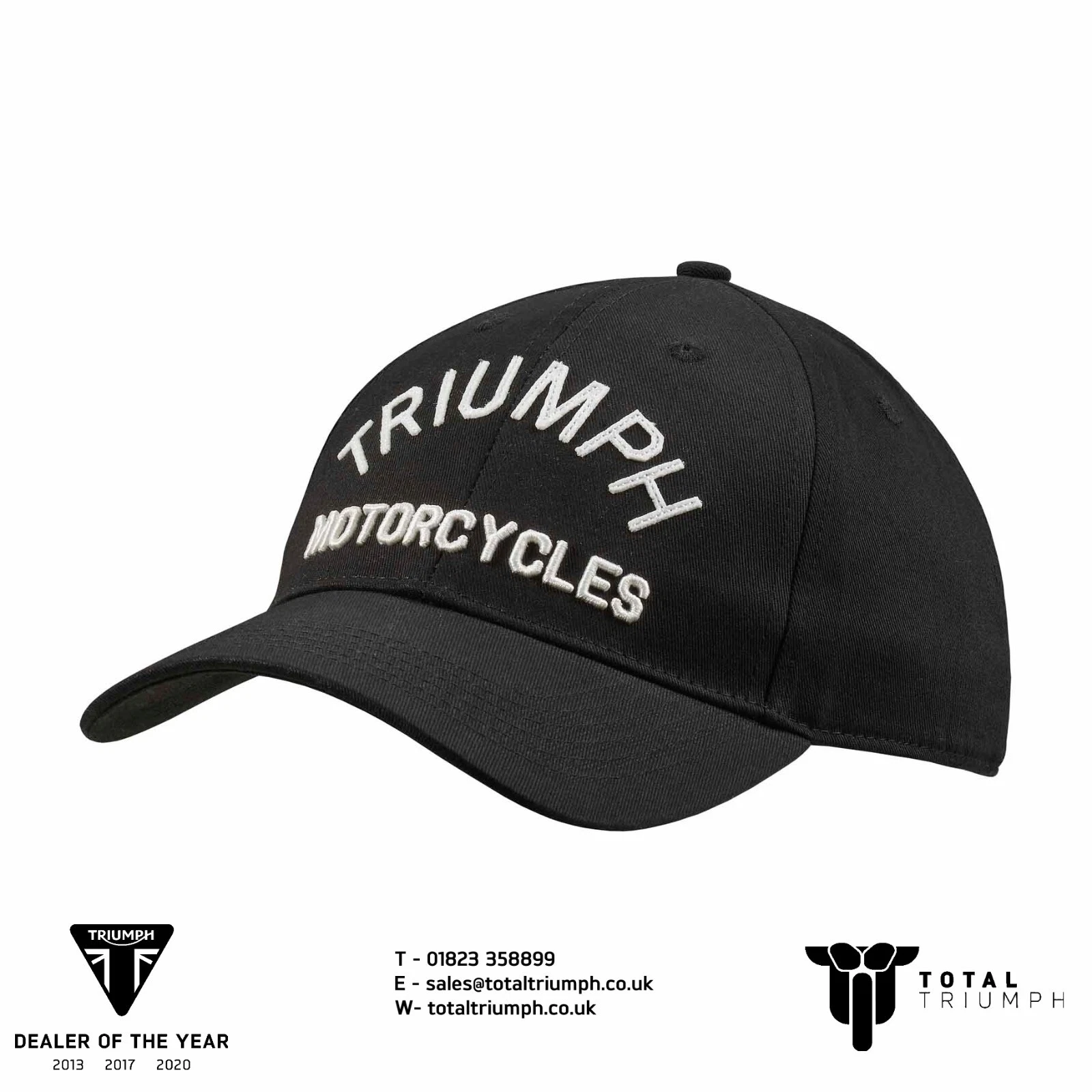 Triumph Motorcycles Shaw Black Baseball Cap Logo NEW MCAS25204 20% OFF RRP