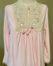 Vintage Sears Size 34 2 Pc Pajama Set Nylon Pink w/ Lace. Granny Core. Rare