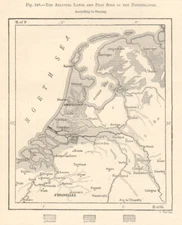 The alluvial lands and peat bogs of the Netherlands. Sketch map 1885 old