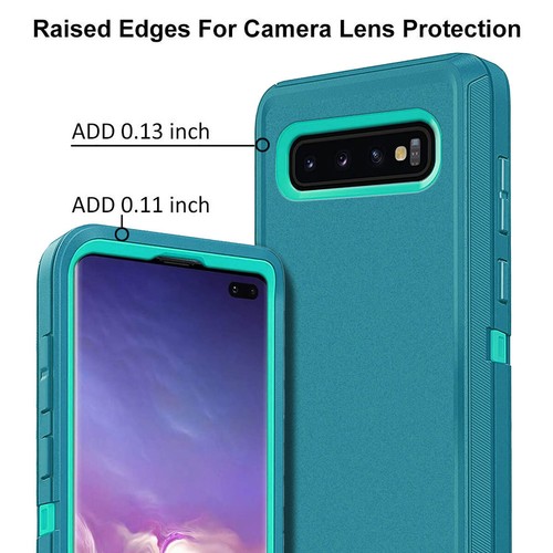 For Samsung Galaxy S10/S10e/S10+ Hybrid Rubber Phone Case Cover / Tempered Glass - Picture 52 of 54