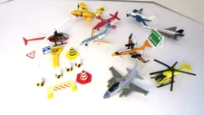 VINTAGE LOT (20) DIECAST/PLASTIC AIRPLANES JETS  AIRPORT COMMERCIAL VEHICLES