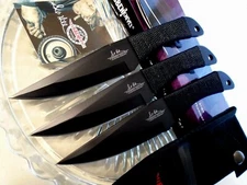 Gil Hibben Blackout Triple Throwing Knife Set 3 Knives & Sheath GH0947B 8 1/2"