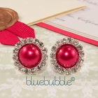 DIAMANTE PEARL EARRINGS VINTAGE WEDDING FAVOUR BRIDE BRIDESMAID PROM SWEET GIFT
