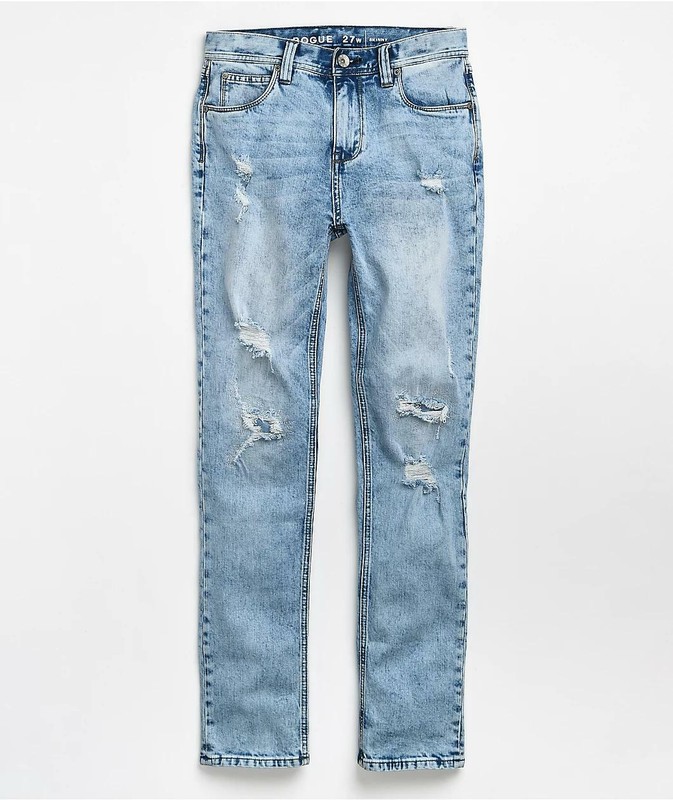 Men's Ninth Hall Rogue Light Wash Skinny Denim Jeans Size 30 x 31.5 - NEW