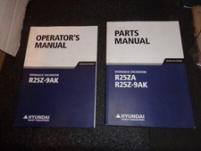 Hyundai R25Z-9AK Mini Digger Operation maintenance Manual Owners +  Parts Book