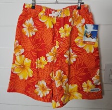NWT Vintage Billabong Deadstock Y2k 1990s Swim Trunks Size Large Orange Floral