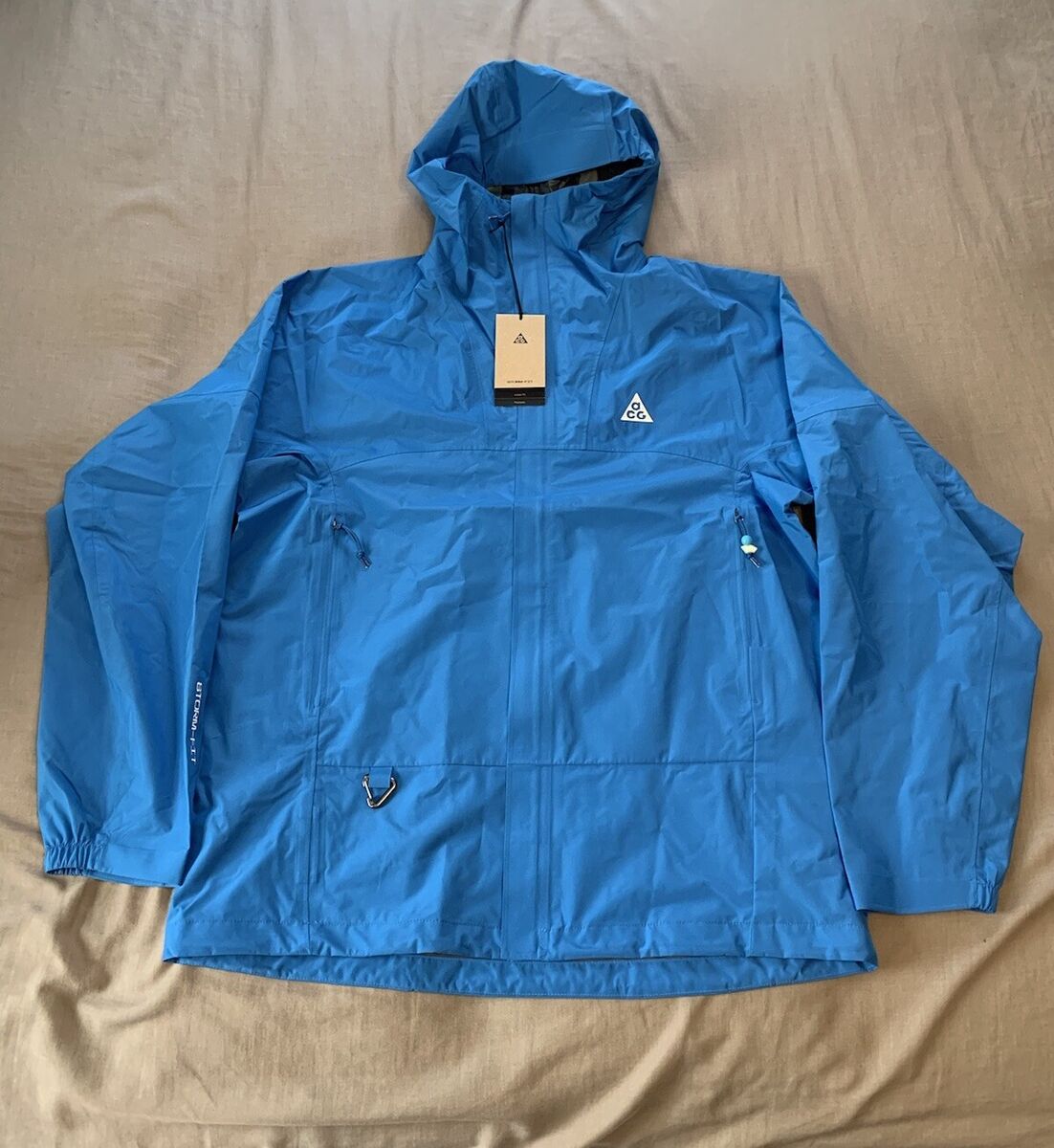 Nike ACG STORM-FIT Cascade Rain Jacket Blue Size XXL 2XL Nike ACG STORM-FIT Cascade Rain Jacket Blue Size XXL 2XL