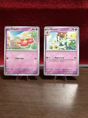Flabebe 091/198 and Floette 092/198 Sv01: Scarlet & Violet Base Set Regular