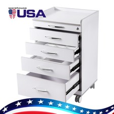 4 Drawers Dental Medical Storage Cabinet Mobile Side Cabinet  360° Wheels