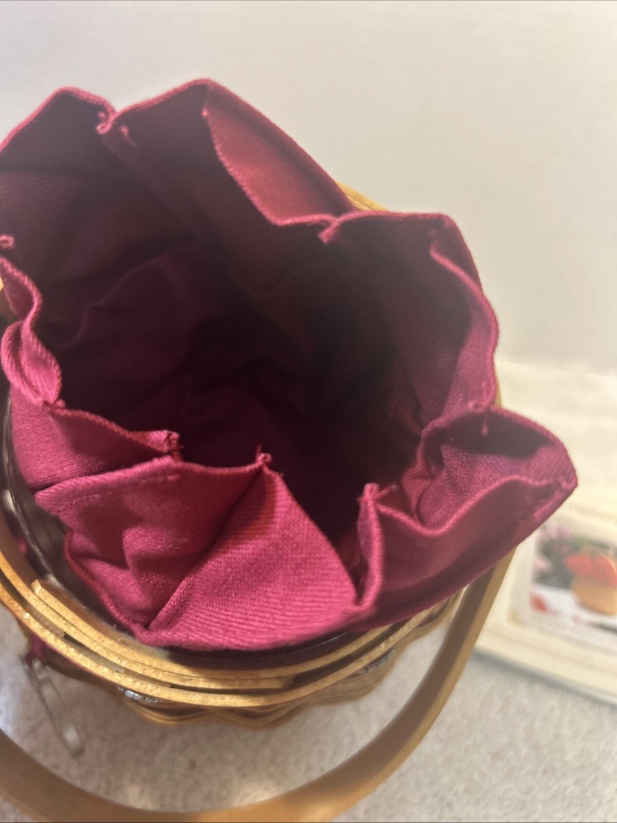 小物入れ Longaberger 2004 Tournament of Roses Longaberger 2004 Pasadena Tournament Roses Combo Fabric Liner Lid