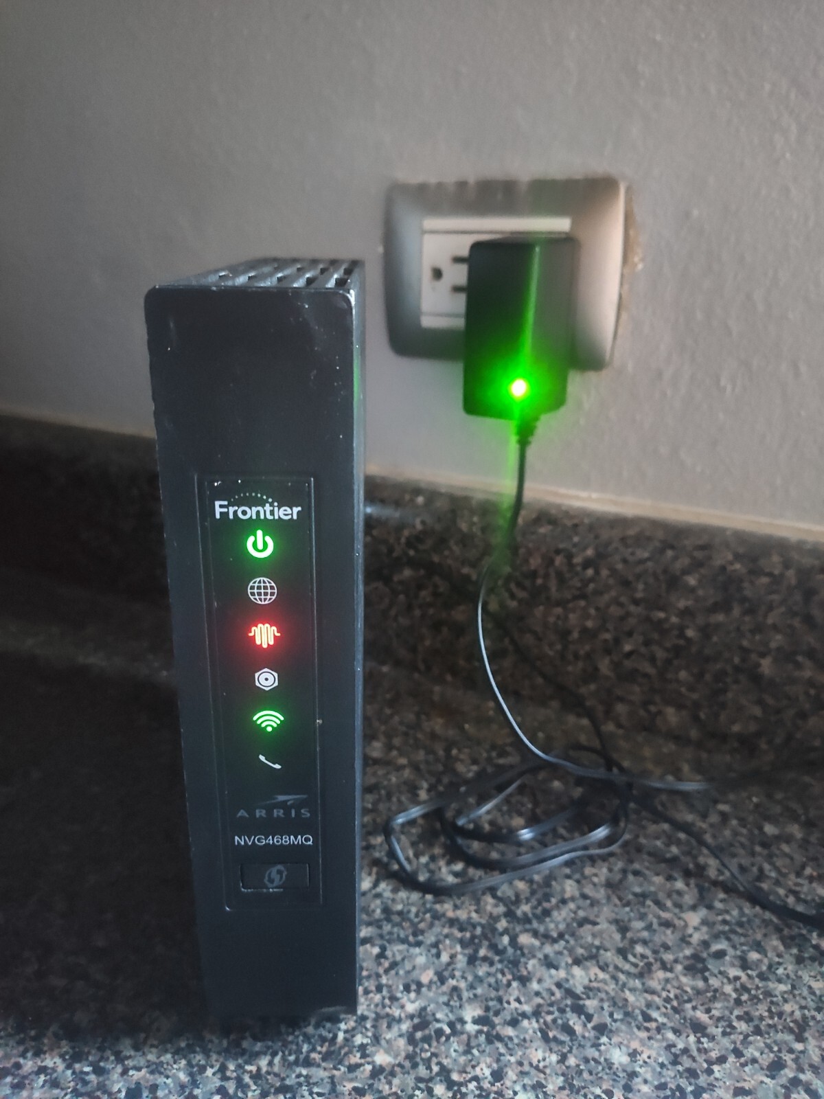 Arris Frontier Gateway WiFi Modem Router NVG468MQ with power