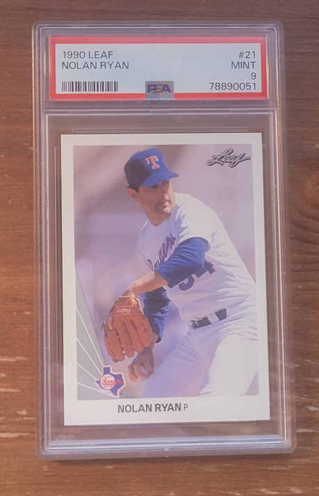 1990 Leaf #21 Nolan Ryan PSA 9 Texas Rangers