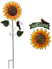 Sunflower Decor Metal Yard Art Decor Outdoor Garden Decoration for Patio Porch L