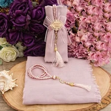 Pink Color Shawl Tasbeeh Islamic Gift For Women | Islamic Birthday Gift For Her