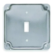 4" Steel 2-Gang Electrical Box Cover Toggle Switch (Raco 800C) NEW Appleton 8361