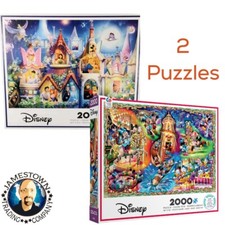 2 Disney Jigsaw Puzzles Lot Mickey Amusement ...
