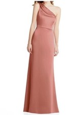 Lovely Brand One Shoulder Maxi Formal Dress Gown Sz 14 Rose Pink