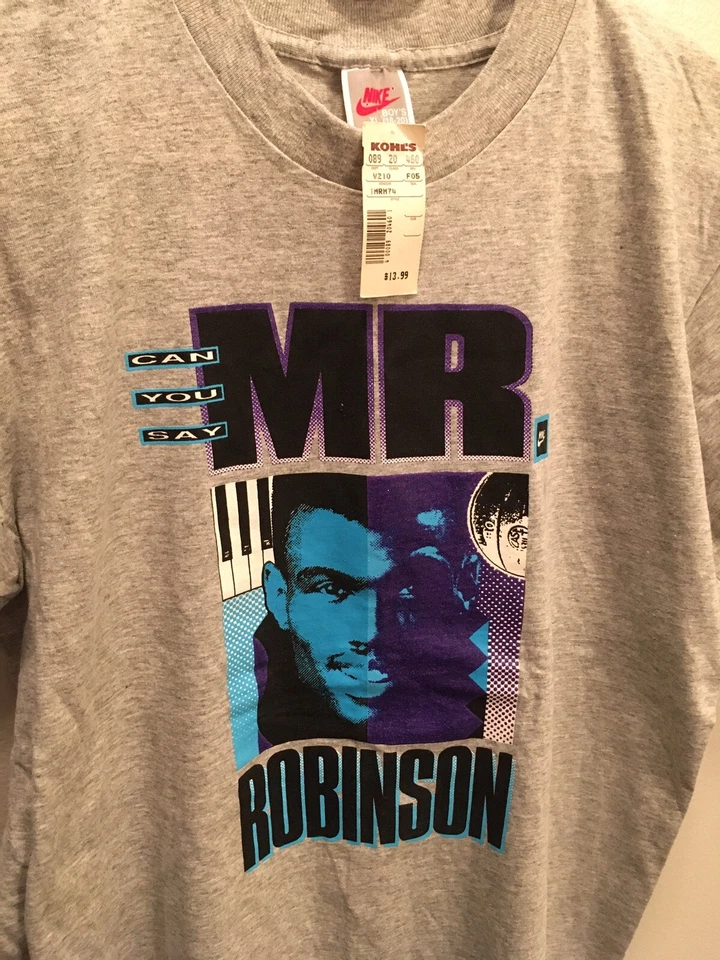 VTG NIKE DAVID ROBINSON T-SHIRT NEW Old Stock 90’s San Antonio Spurs Caricature - Image 2 of 4