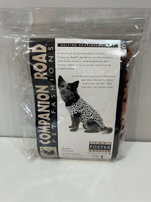 Tan & Rust Companion Road The Foster Sweater Dog Large Leopard New Open Package