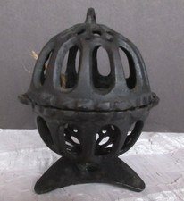 Vintage CAST IRON String YARN Twine HOLDER DISPENSER Metal EUC