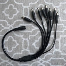 1 Female to 8 Male Power Splitter Cable for CCTV Surveillance System