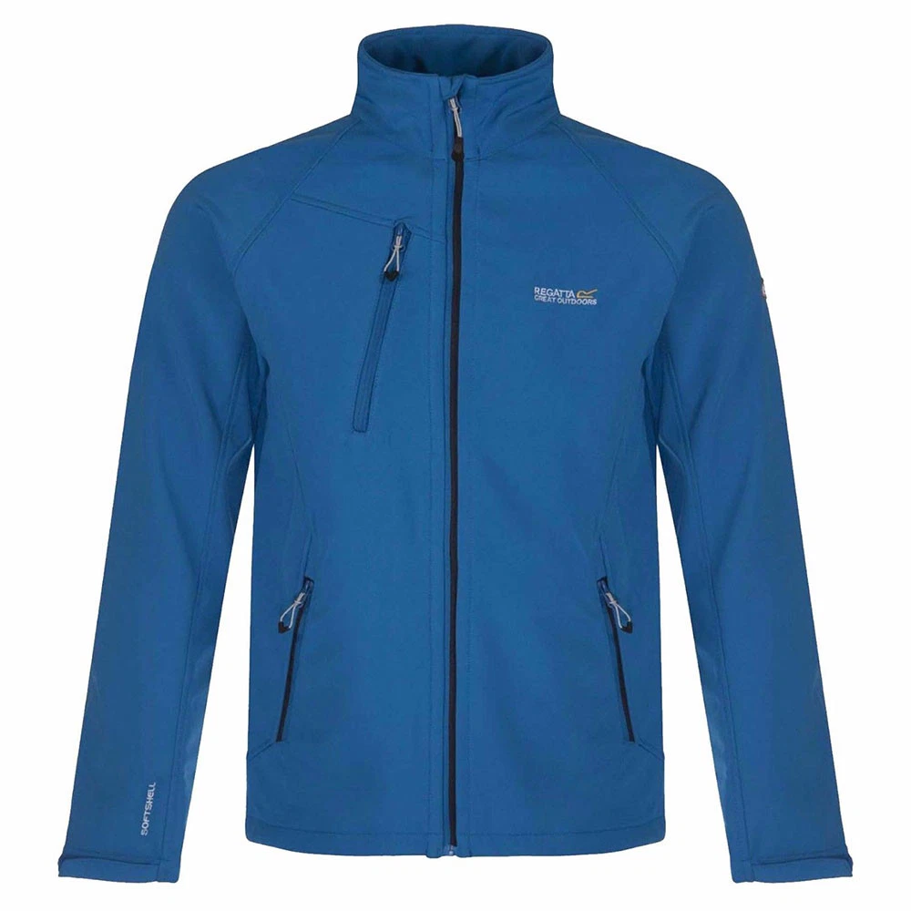 Regatta Mens Softshell Water Wind Resistant Nielson Lightweight Work Jacket Blue