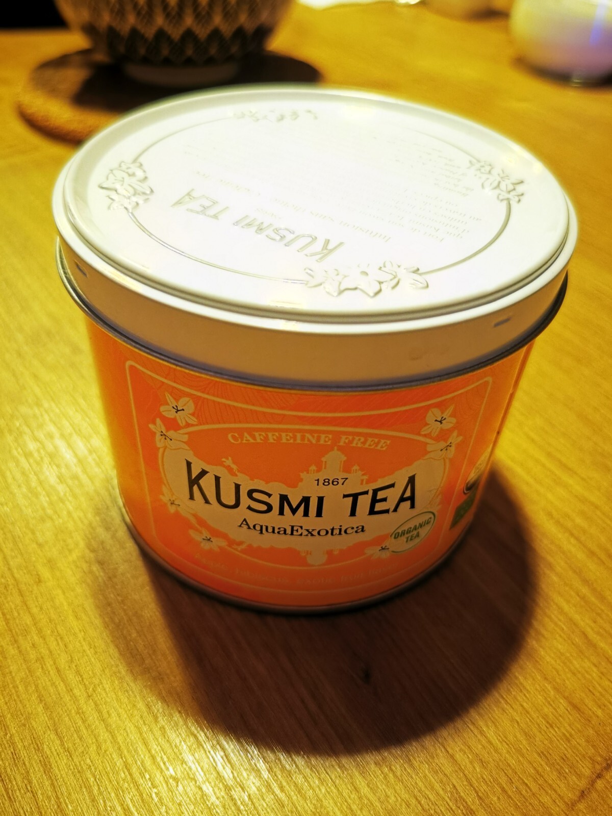 ⭐ 1 Boîte KUSMI TEA de Rangement Epices, Thé AQUA EXOTICA en Métal 100g