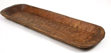 Extra Long Rustic Pine Dough Bowl-Batea-Primitive-Farmhouse-Trencher-12x40-Waxed