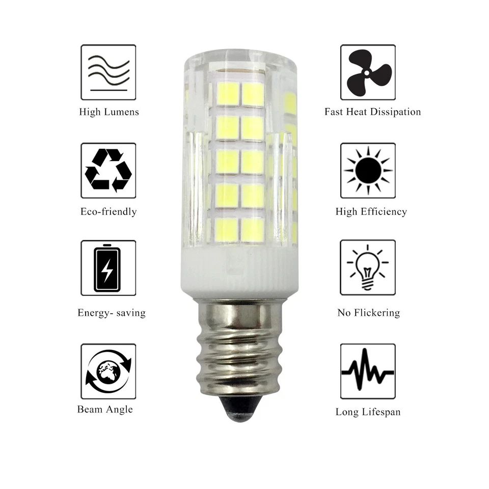 10x E12 Candelabra C7 LED Light bulb 64-2835 AC/DC12V Low Voltage Ceramics Lamp - Image 4 of 4