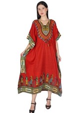 Long Women Kaftan Dress Maxi Plus Loose Casual Boho African Caftan Free Size