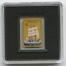 TCHAD 3000 F LINGOTTO ORO 999,9 GOLD GORCH FOCK VELIERO SHIP NAVE MARE COLORE