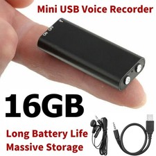 Mini Spy Hidden Audio Recorder Voice Activated Office Listening Device 16GB US