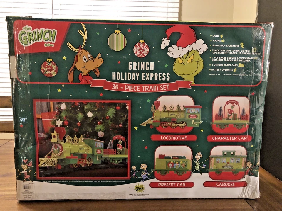Dr Seuss Grinch Holiday Express 36 件套火车套装收藏版 — 第 2/4 张图片