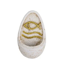 Catholic Holy Water Font 4" Resin Stone Jesus Fish Benditera Agua Bendita