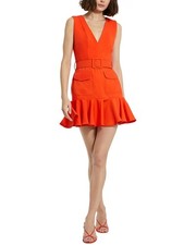 Mac Duggal Crepe Mini Dress With Belt Women's  8