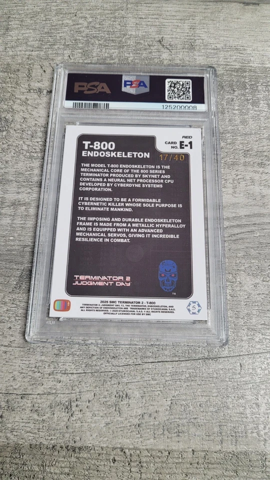2024 SMC Terminator 2 T-800 Endoskeleton Red #e1 /40 PSA 10 Gem Mint - Bild 2 von 2