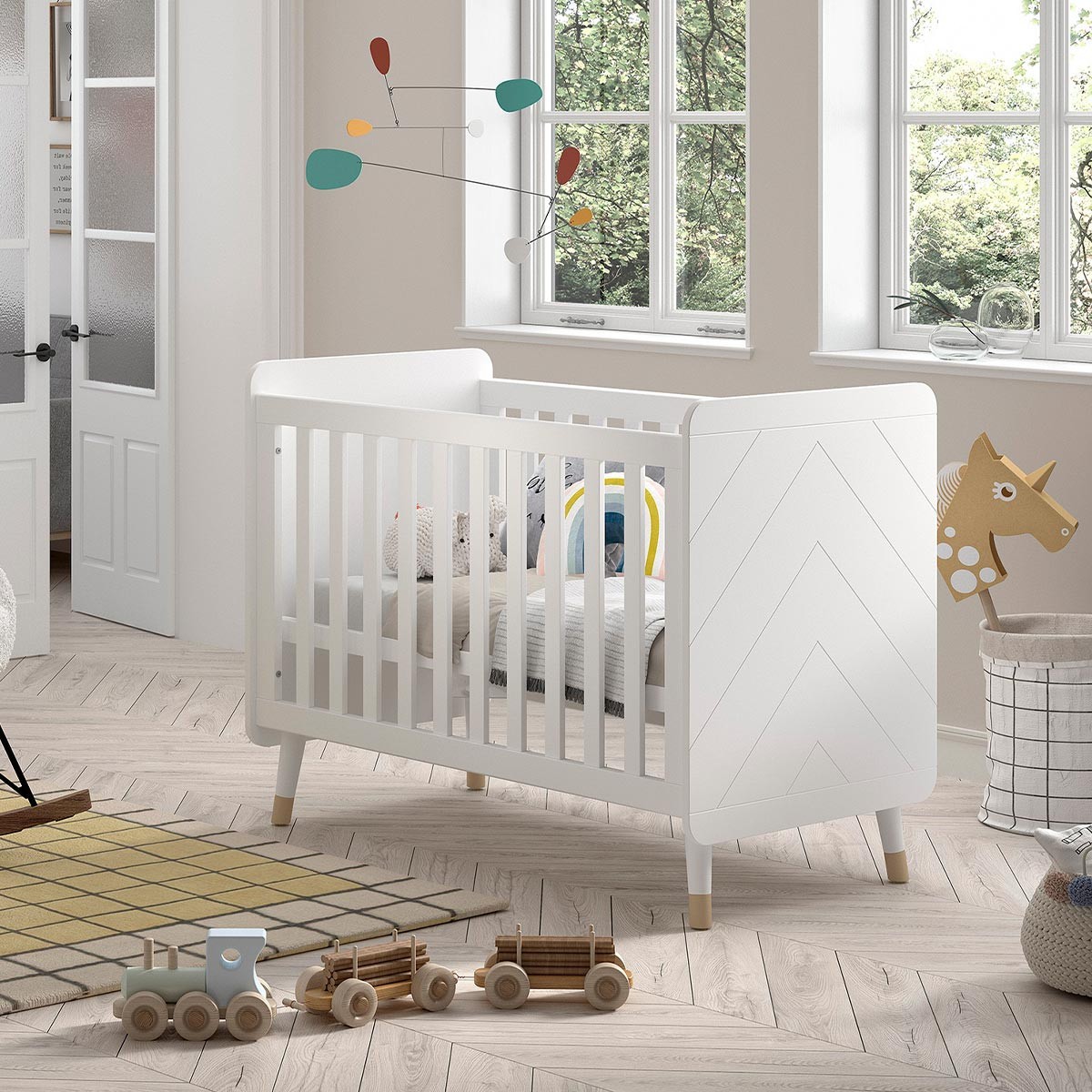 Lit bébé blanc 60x120cm Billy pour créer une chambre scandinave douceur - 2