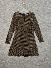 Loft Womens Keyhole Dress Size 4 Bohemian Print Office Career Casual Stretch