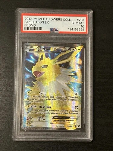 2017 Pokémon Jolteon EX 28a/83 Full Art Promo (XY Mega Powers Collection) PSA 10