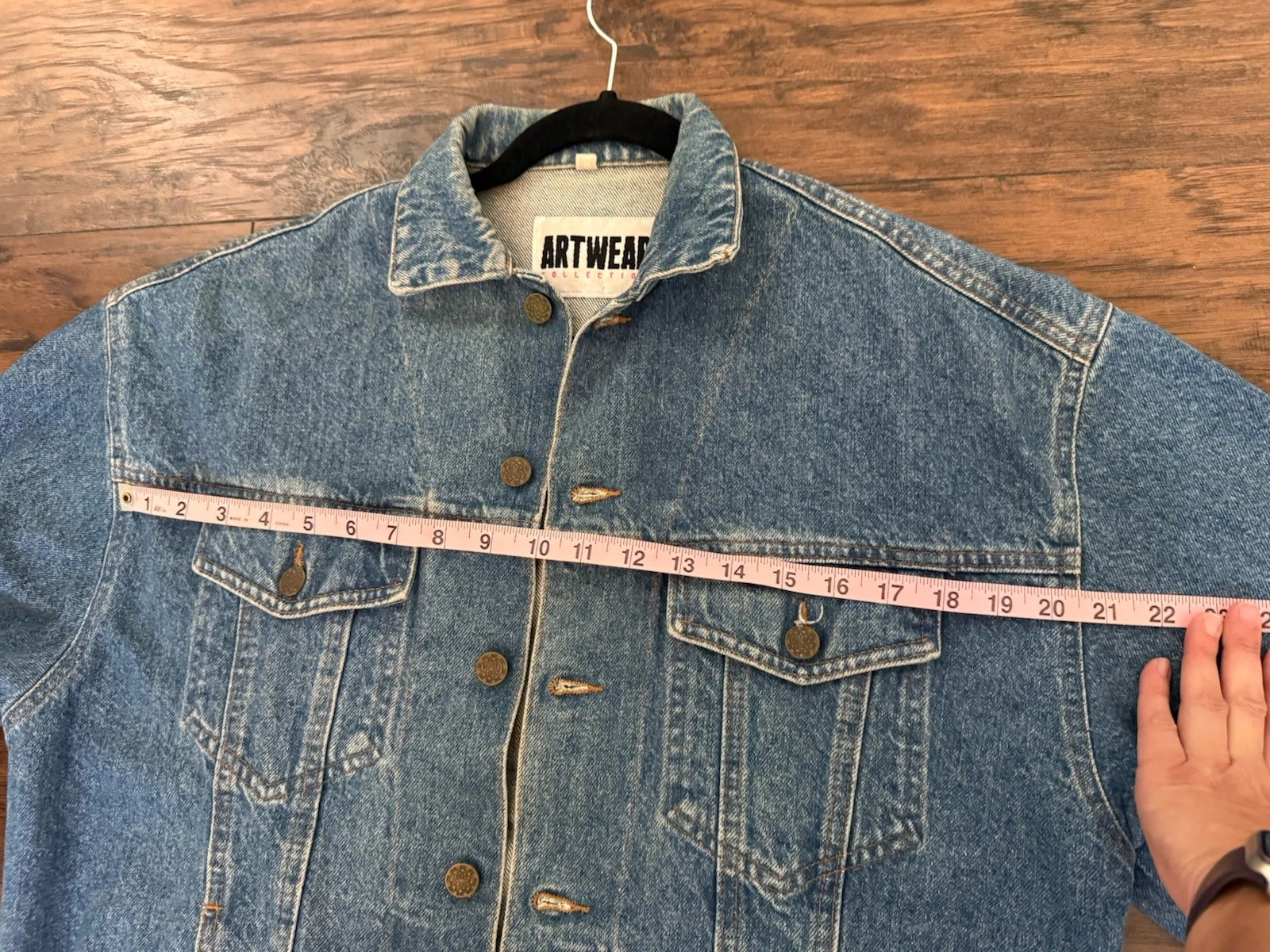 Vintage 90s Markus Pierson No Ordinary Coyote Denim Jacket Artwear USA Size M - product detail image 8