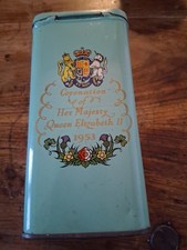 Empty Tin Of Coronation Of Queen Elizabeth 11 , 1953