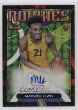 2023 Finest Rookie Red & Black Geometric Refractor 10/10 Maxwell Lewis Auto nd3