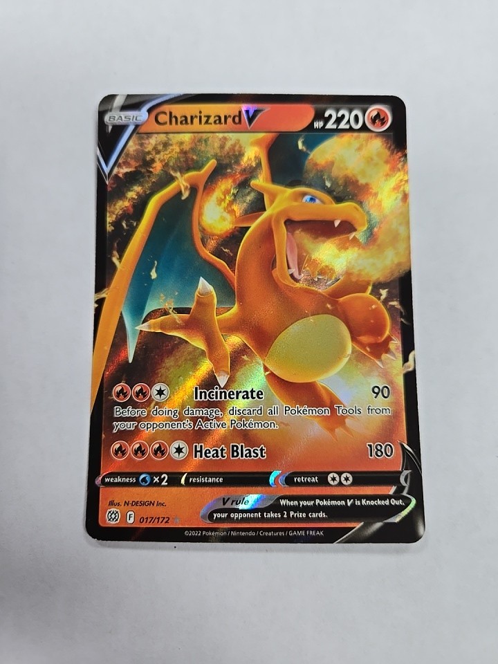 Charizard V 17/172 Full Art Holo - SwSh09 - Brilliant St TCG Pokemon NM 1001#160