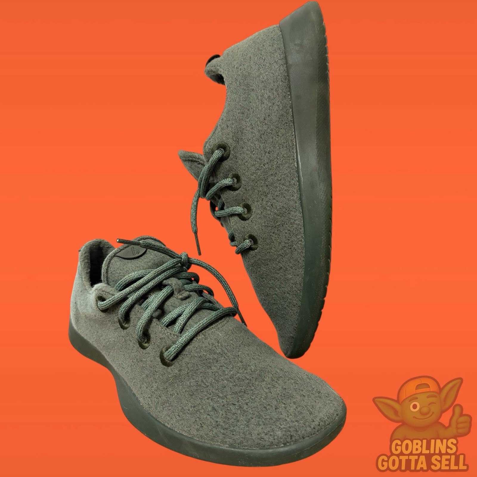 Allbirds Men’s Sz 11 Sneakers Lace Up Forest Green Merino Wool Runner M11