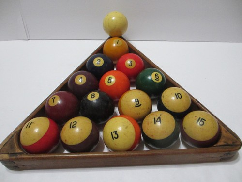 VINTAGE 70'S ARAMITH ?  POOL BALLS FULL SET BILLIARDS GAME ROOM