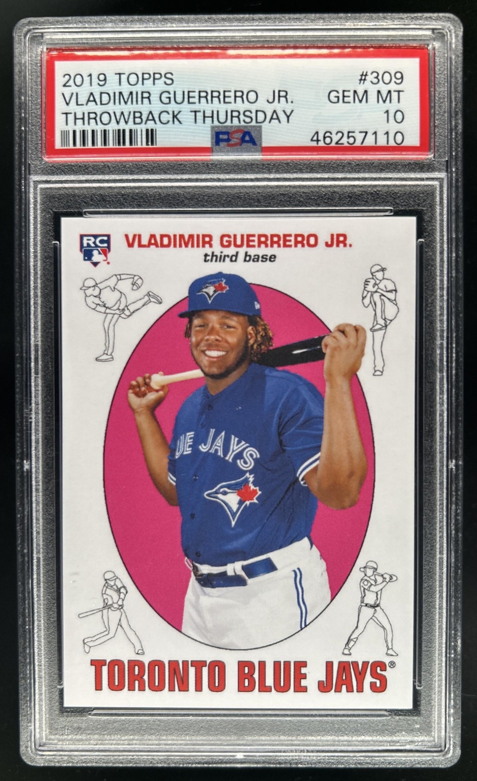 2019 Topps Throwback Thursday Vladimir Guerrero Jr. RC #309 Blue Jays PSA 10