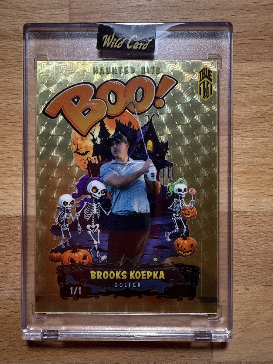 Brooks Koepka 2025 Wild Card Haunted Hits Boo! Gold Vinyl True 1/1